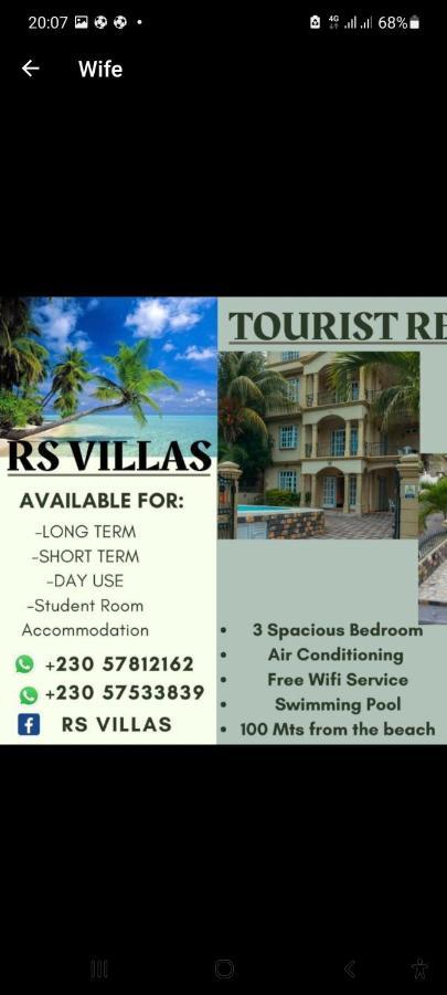Rs Villas - Three Bedrooms Share Apartment With Private Room And Free Wifi And 100Mts To The Beach And Ac And 100Mts To Bus Stop And Pool Flic-en-Flacq エクステリア 写真